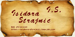 Isidora Strajnić vizit kartica